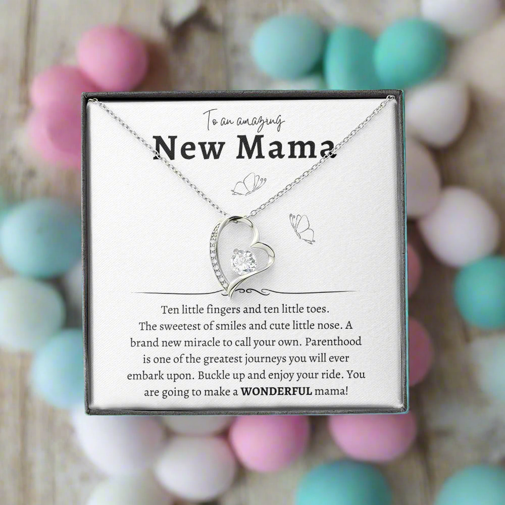 To an amazing New Mama • Forever Love Necklace • Baby Shower Gift • Delivery Gift