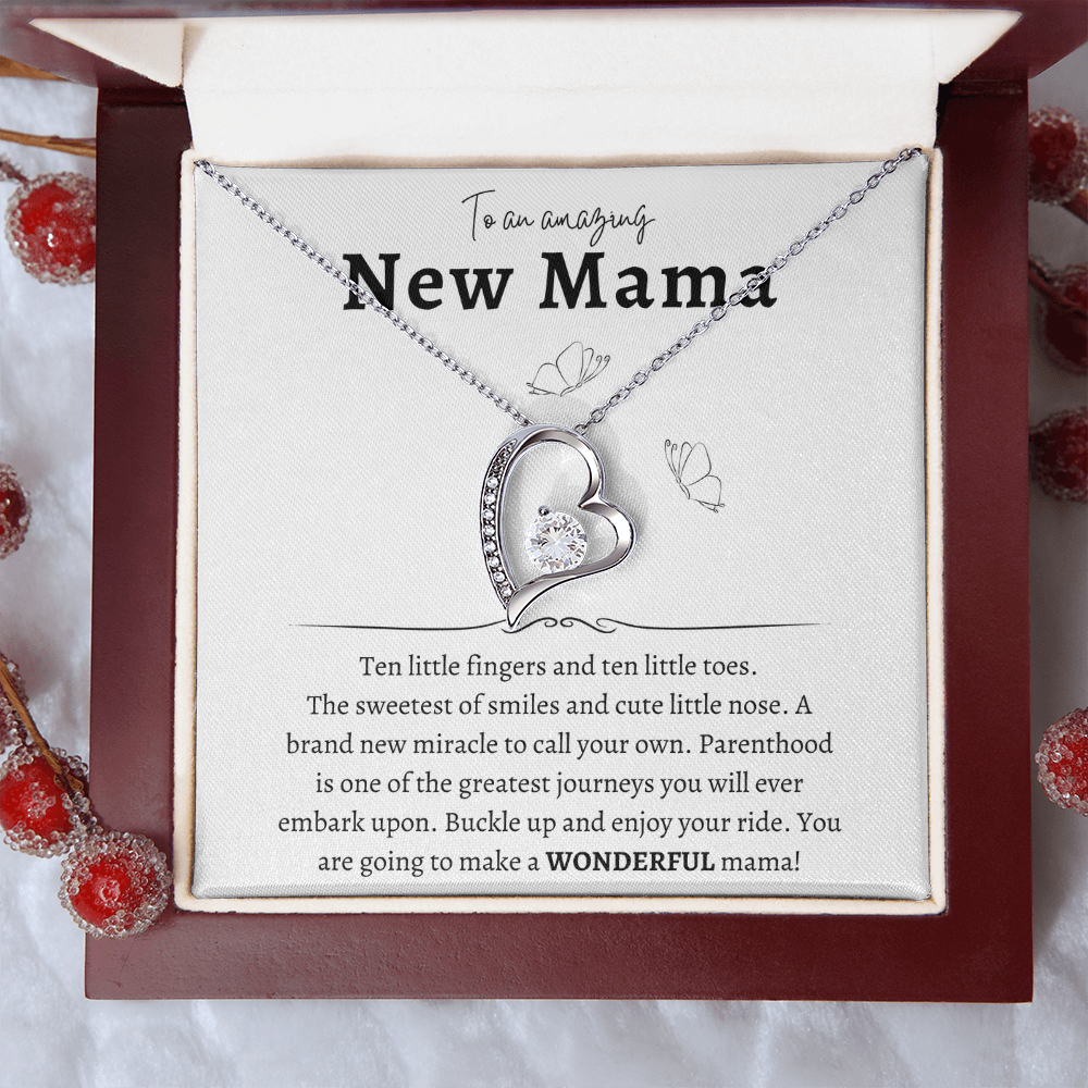 To an amazing New Mama • Forever Love Necklace • Baby Shower Gift • Delivery Gift