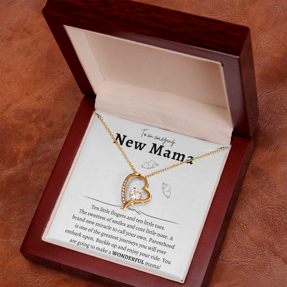 To an amazing New Mama • Forever Love Necklace • Baby Shower Gift • Delivery Gift