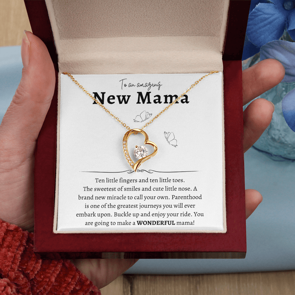 To an amazing New Mama • Forever Love Necklace • Baby Shower Gift • Delivery Gift