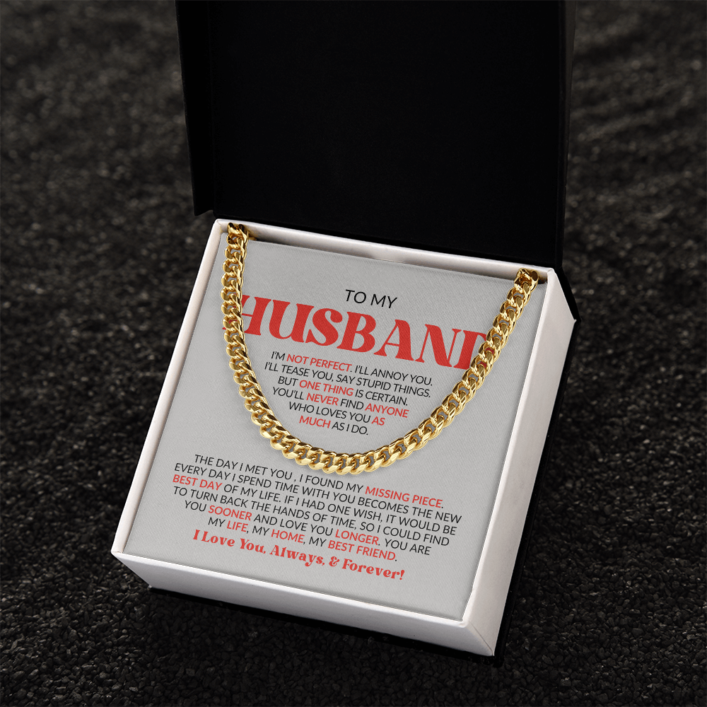 To My Husband | Cuban Link Chain