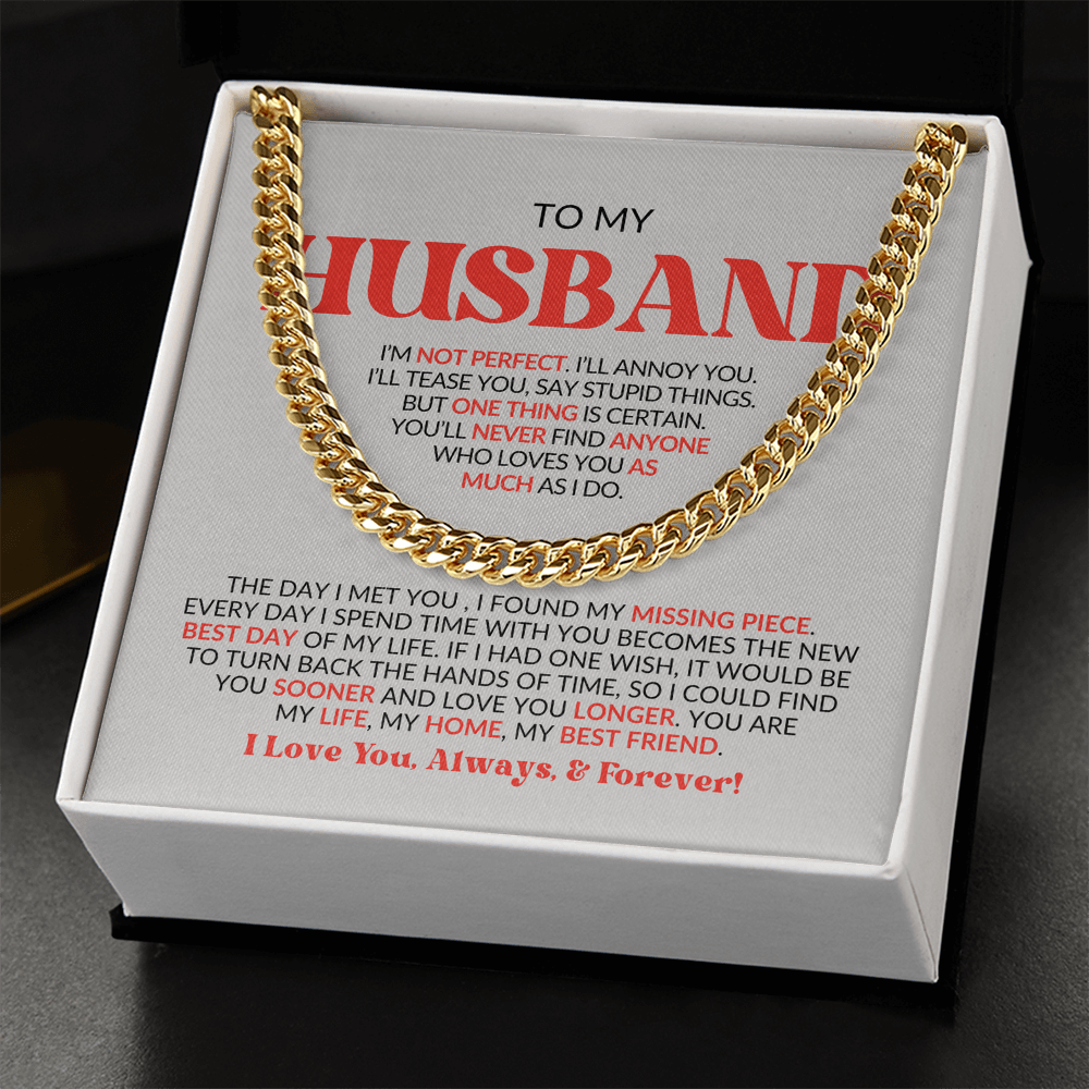 To My Husband | Cuban Link Chain