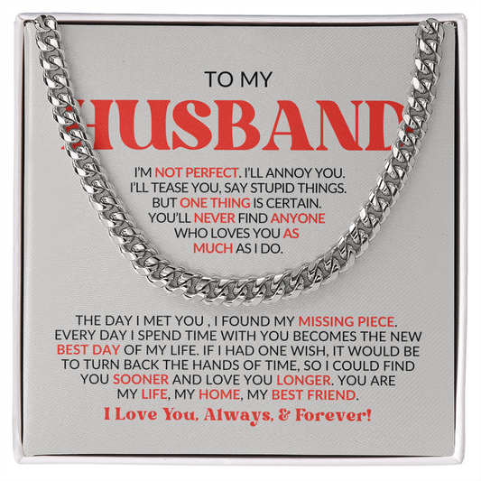 To My Husband | Cuban Link Chain