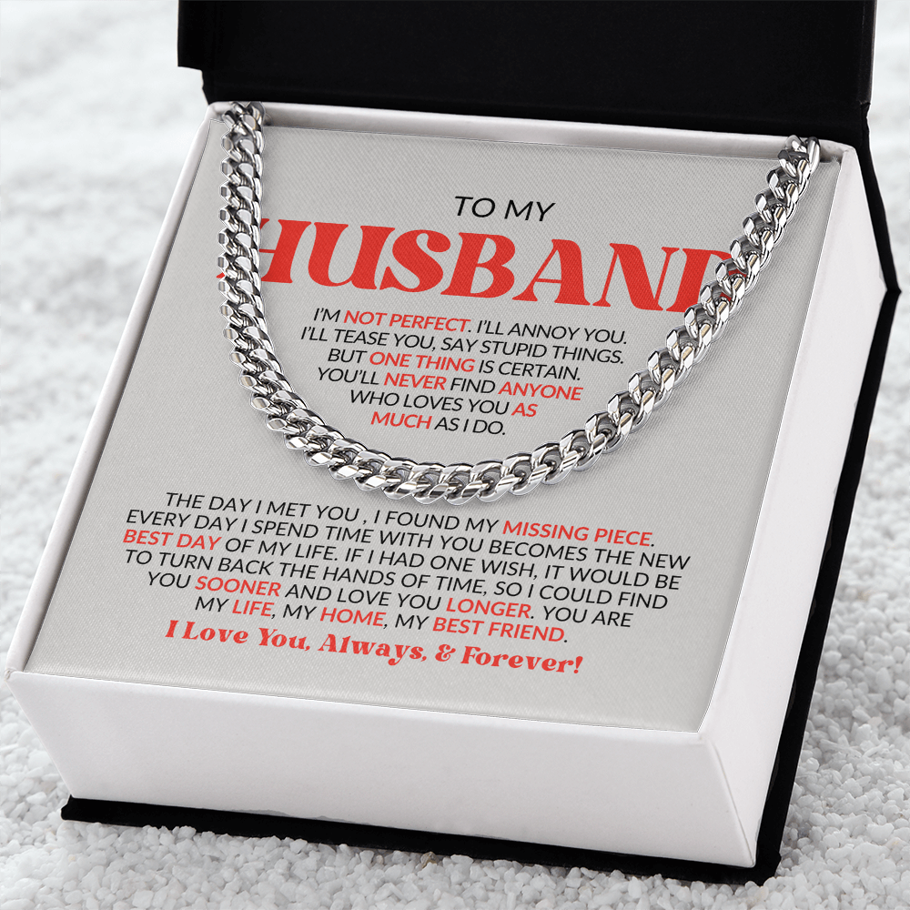 To My Husband | Cuban Link Chain