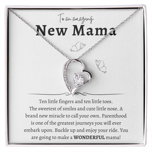 To an amazing New Mama • Forever Love Necklace • Baby Shower Gift • Delivery Gift