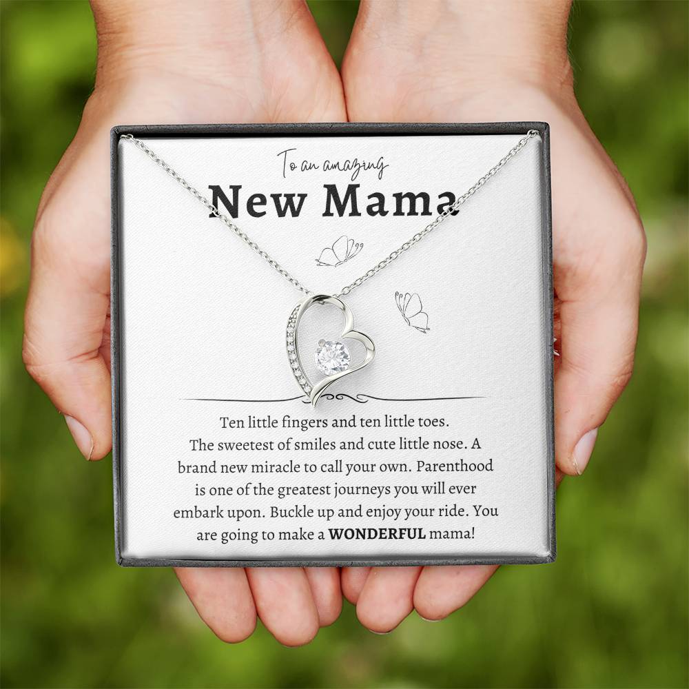 To an amazing New Mama • Forever Love Necklace • Baby Shower Gift • Delivery Gift