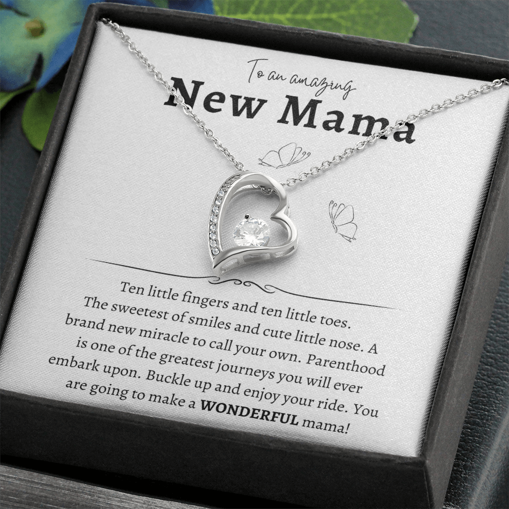 To an amazing New Mama • Forever Love Necklace • Baby Shower Gift • Delivery Gift