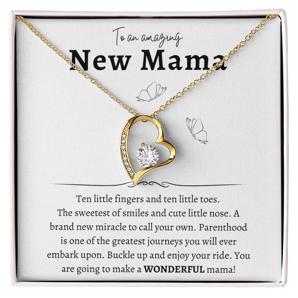 To an amazing New Mama • Forever Love Necklace • Baby Shower Gift • Delivery Gift