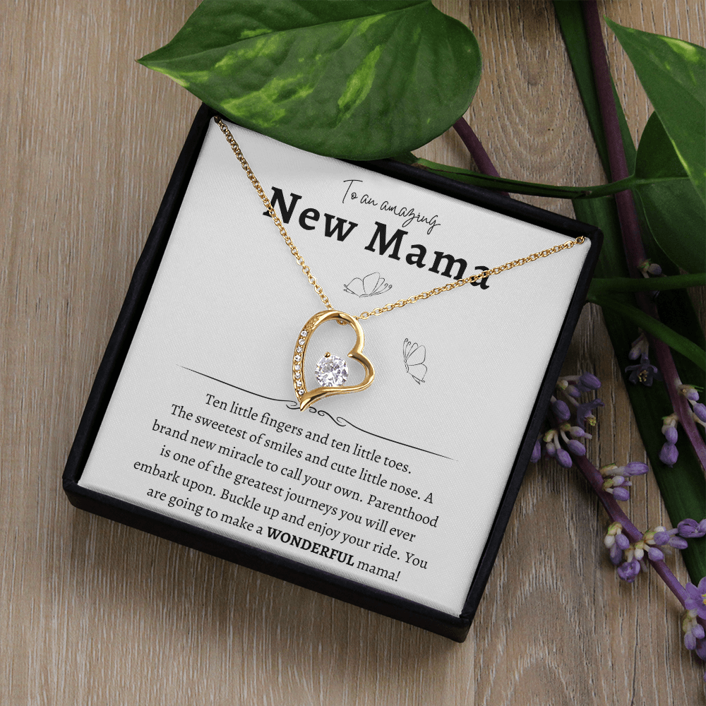 To an amazing New Mama • Forever Love Necklace • Baby Shower Gift • Delivery Gift